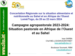 Lire la suite à propos de l’article Concertation régionale sur la sécurité alimentaire et nutritionnelle en Afrique de l’Ouest et au Sahel