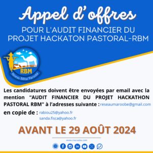 Lire la suite à propos de l’article Appel d’Offres : Audit financier du projet HACKATHON PASTORAL-RBM